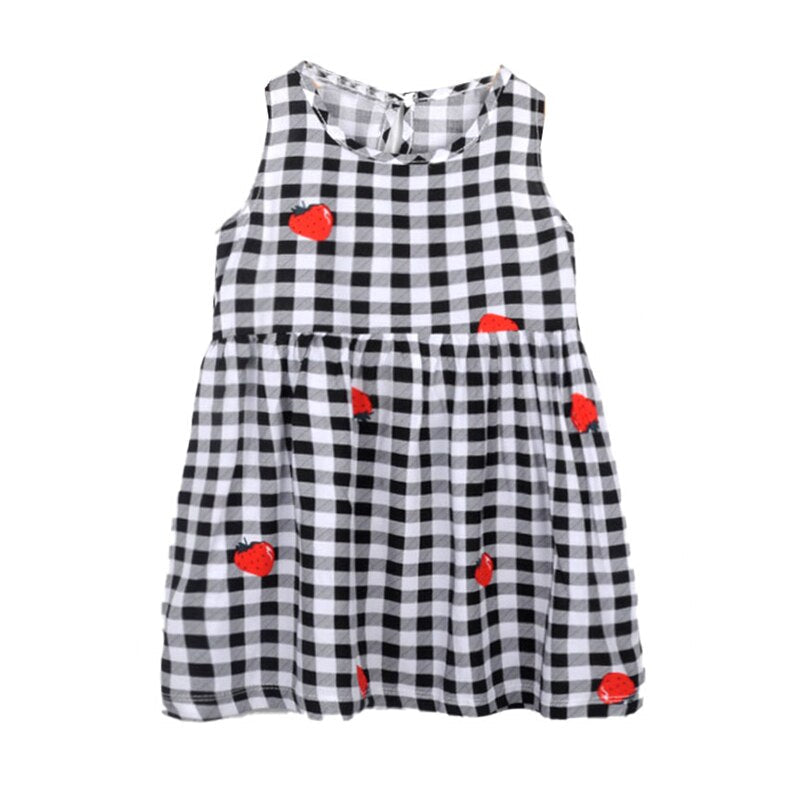 Sweet Prints Ribbon Strap Baby Girl Sundress
