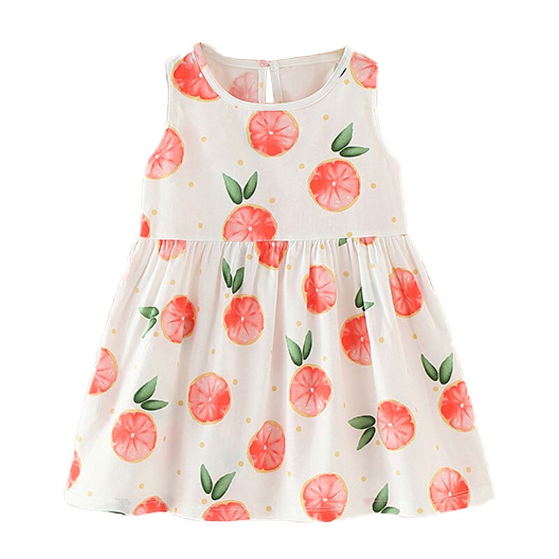 Sweet Prints Ribbon Strap Baby Girl Sundress