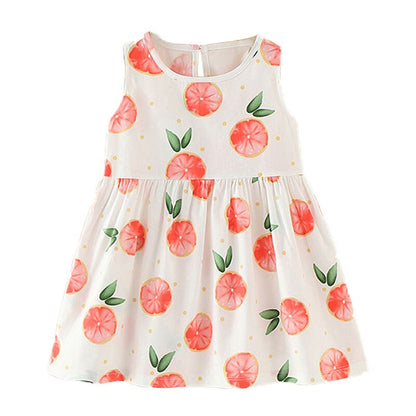 Sweet Prints Ribbon Strap Baby Girl Sundress