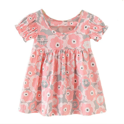 Sweet Prints Ribbon Strap Baby Girl Sundress