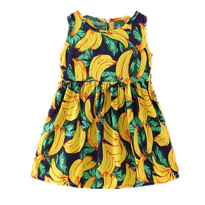 Sweet Prints Ribbon Strap Baby Girl Sundress