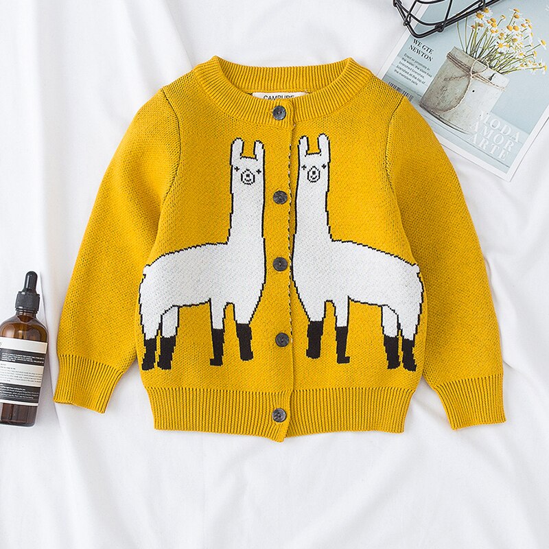 Clouds and Rainbow Print Knitted Cardigan