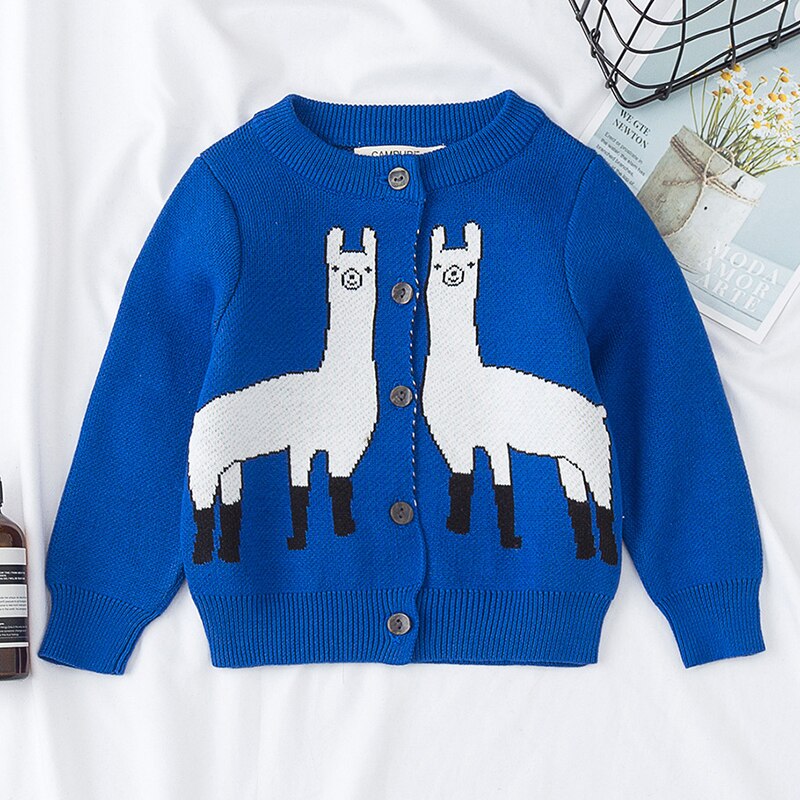 Clouds and Rainbow Print Knitted Cardigan