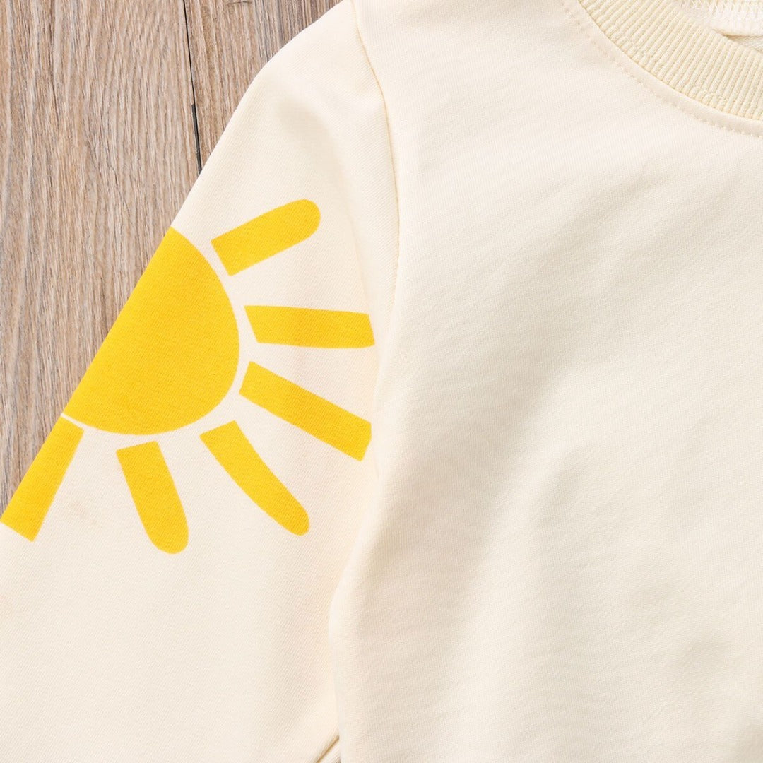 Rainbow and Sun Print Design Sweater