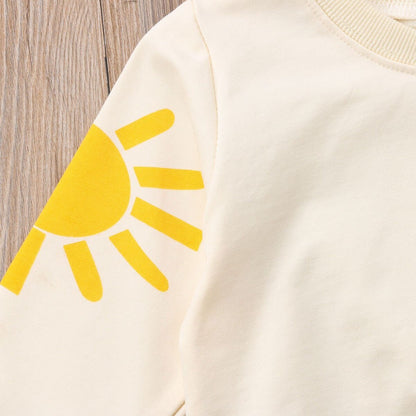 Rainbow and Sun Print Design Sweater