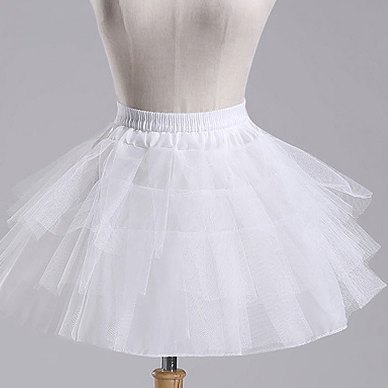 3 Hoop Drawstring Dress Skirt Petticoat