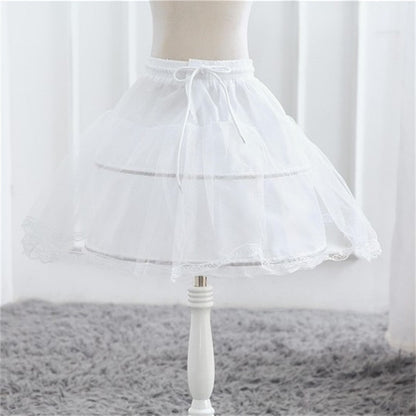 3 Hoop Drawstring Dress Skirt Petticoat