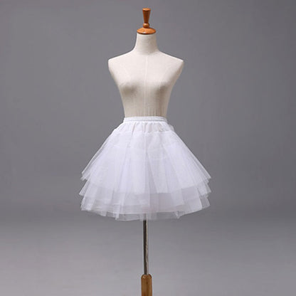 3 Hoop Drawstring Dress Skirt Petticoat