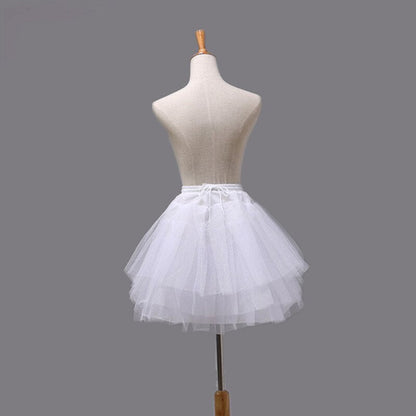 3 Hoop Drawstring Dress Skirt Petticoat