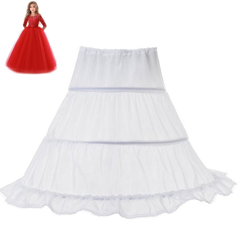 3 Hoop Drawstring Dress Skirt Petticoat