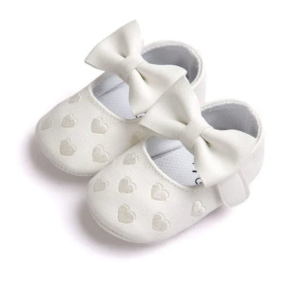 PU Leather Baby Moccasins - Bow Fringe Crib Shoes