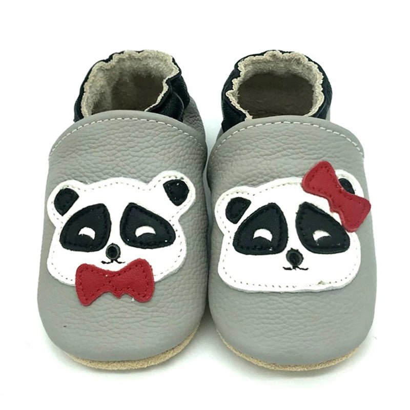 Cow Leather Baby Booties - Soft Soles, Non-Slip Infant Shoes