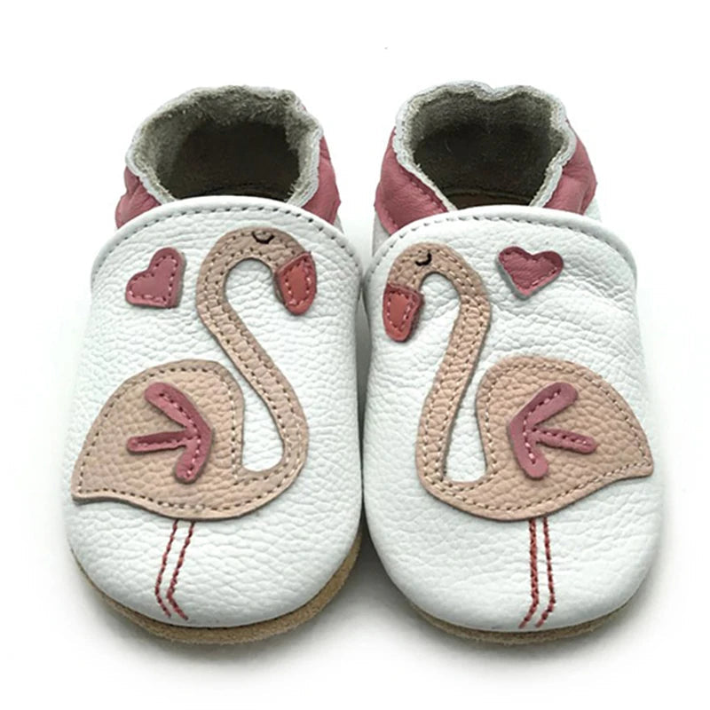 Cow Leather Baby Booties - Soft Soles, Non-Slip Infant Shoes