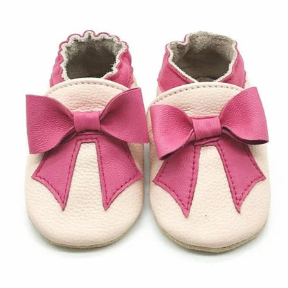 Cow Leather Baby Booties - Soft Soles, Non-Slip Infant Shoes