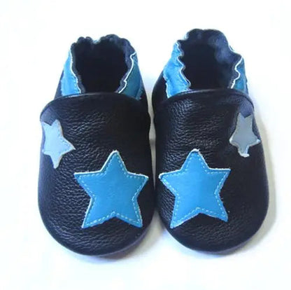 Cow Leather Baby Booties - Soft Soles, Non-Slip Infant Shoes