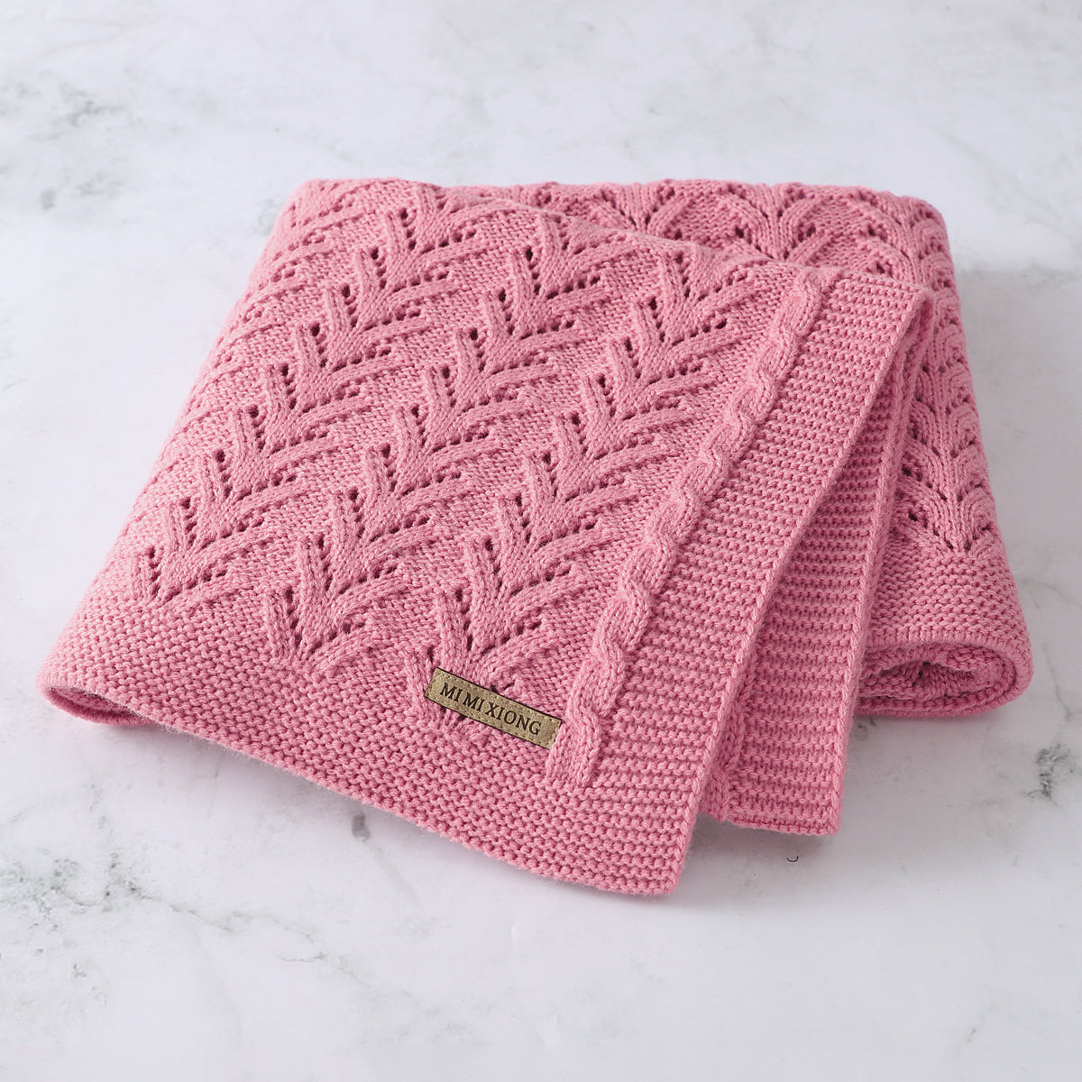 Baby Blanket Knitted Hollow Cover Blanket Solid Color Windproof Baby Quilt Baby Clothes Wholesale Distributors
