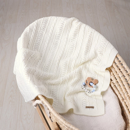 Baby Blanket Knitted Hollow Cover Blanket Windproof