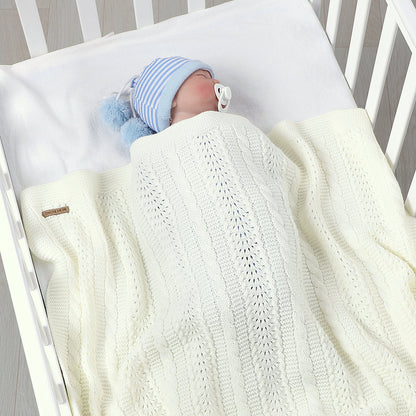 Baby Blanket Knitted Hollow Cover Blanket Windproof