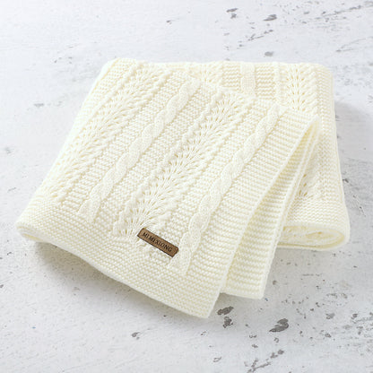 Baby Blanket Knitted Hollow Cover Blanket Windproof