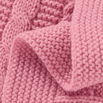 Baby Blanket Knitted Hollow Cover Blanket Windproof