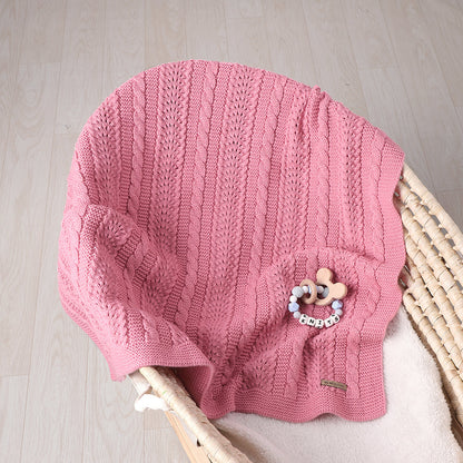 Baby Blanket Knitted Hollow Cover Blanket Windproof