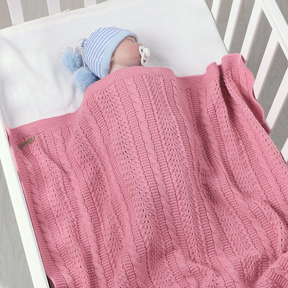 Baby Blanket Knitted Hollow Cover Blanket Windproof
