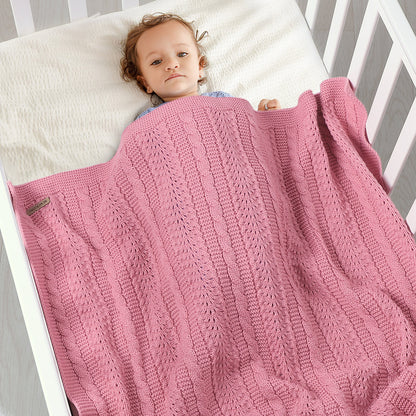 Baby Blanket Knitted Hollow Cover Blanket Windproof
