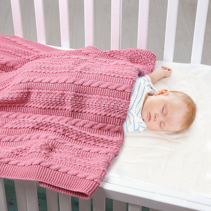 Baby Blanket Knitted Hollow Cover Blanket Windproof