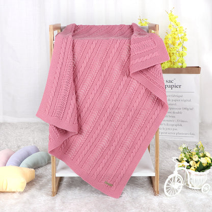 Baby Blanket Knitted Hollow Cover Blanket Windproof