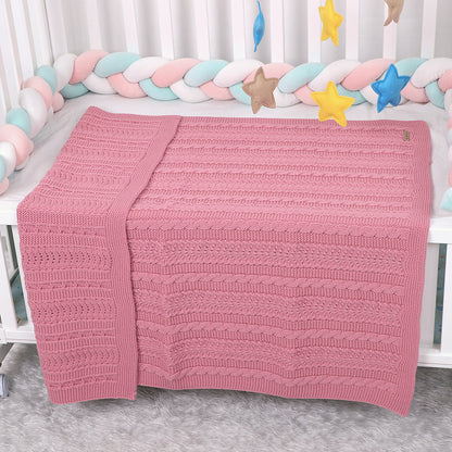 Baby Blanket Knitted Hollow Cover Blanket Windproof