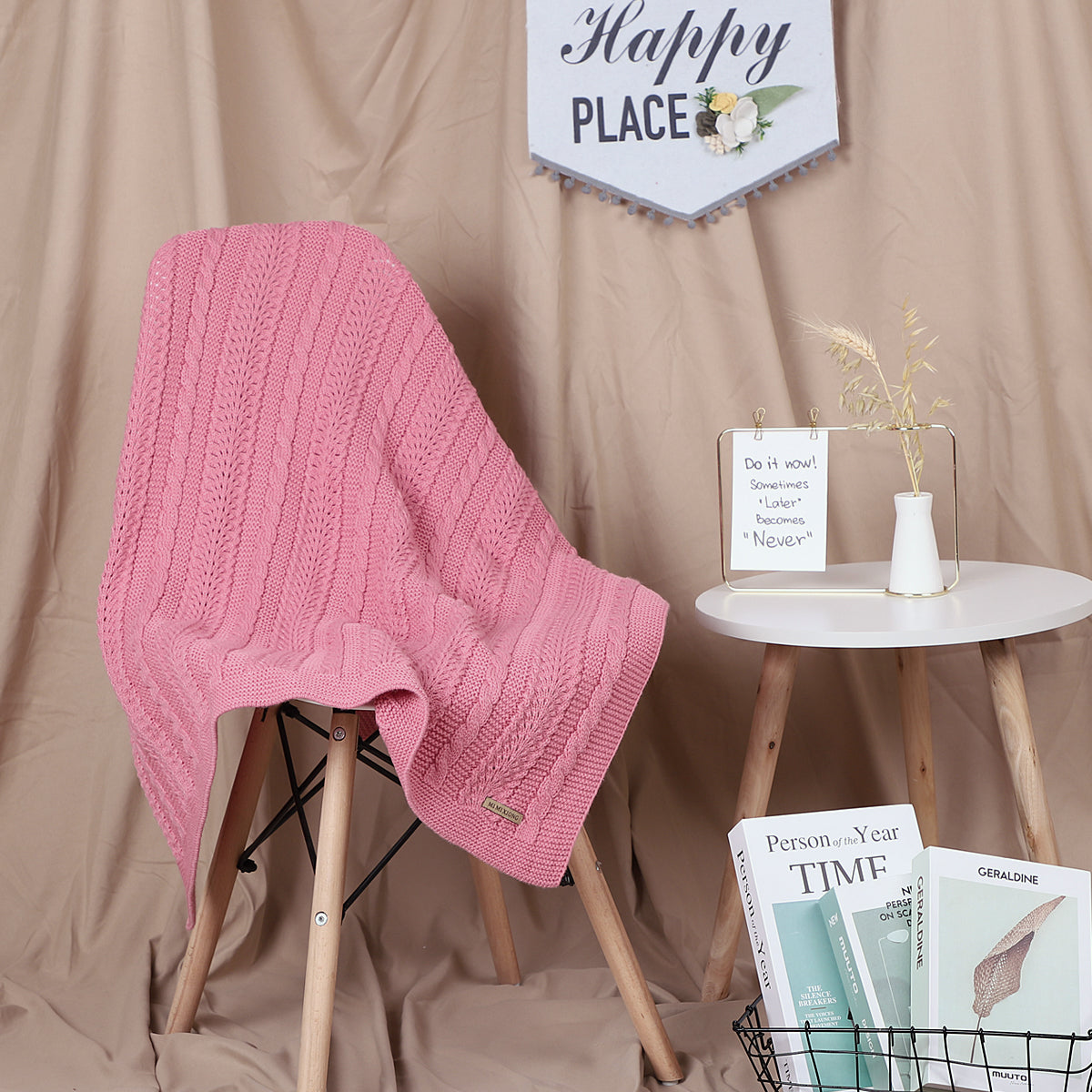 Baby Blanket Knitted Hollow Cover Blanket Windproof