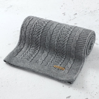Baby Blanket Knitted Hollow Cover Blanket Windproof