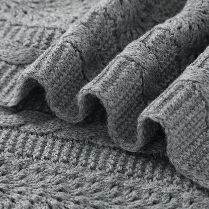 Baby Blanket Knitted Hollow Cover Blanket Windproof