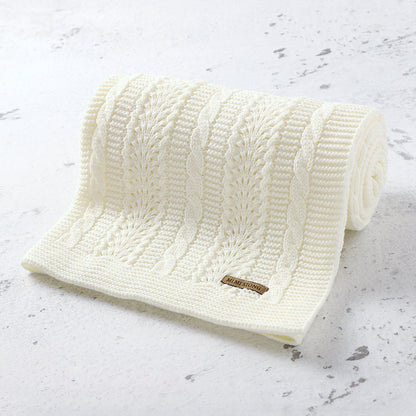 Baby Blanket Knitted Hollow Cover Blanket Windproof