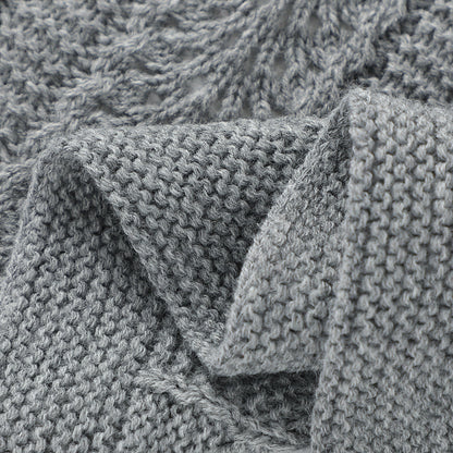 Baby Blanket Knitted Hollow Cover Blanket Windproof