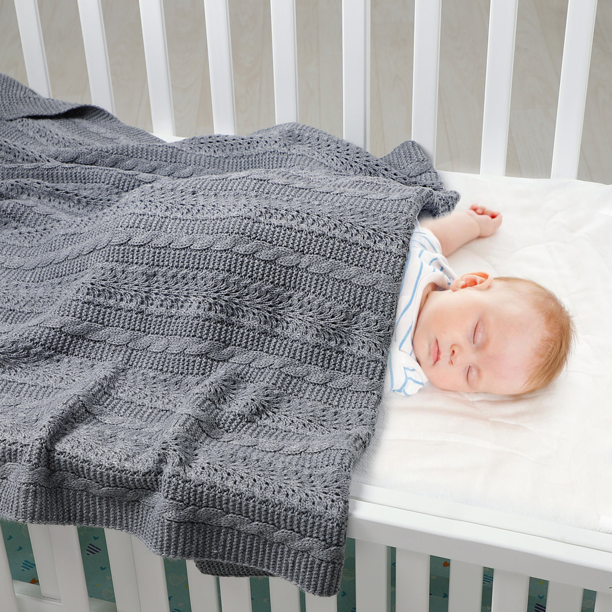 Baby Blanket Knitted Hollow Cover Blanket Windproof