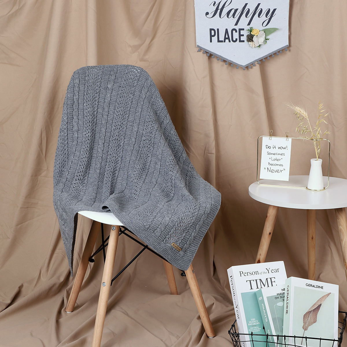 Baby Blanket Knitted Hollow Cover Blanket Windproof