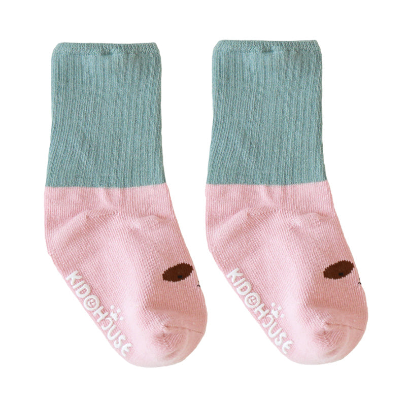 Girls Boys Letters Animals Cartoon Muslin&Ribbed Socks