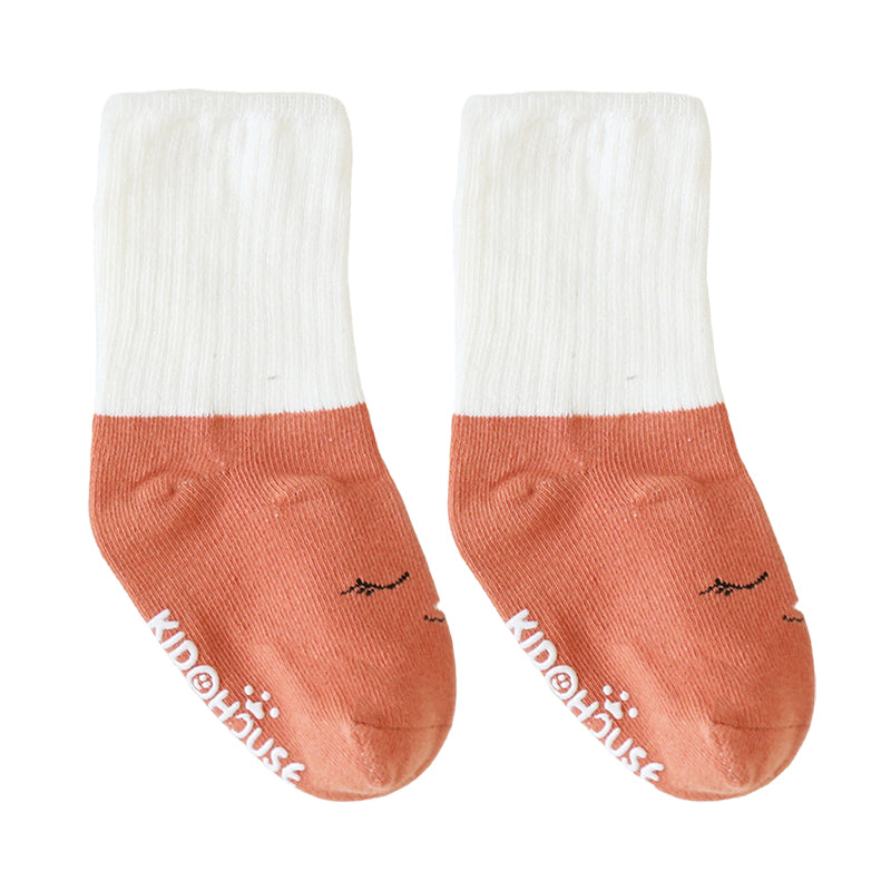 Girls Boys Letters Animals Cartoon Muslin&Ribbed Socks