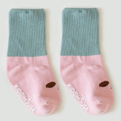 Girls Boys Letters Animals Cartoon Muslin&Ribbed Socks