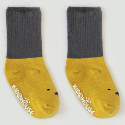 Girls Boys Letters Animals Cartoon Muslin&Ribbed Socks