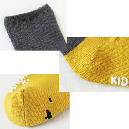 Girls Boys Letters Animals Cartoon Muslin&Ribbed Socks