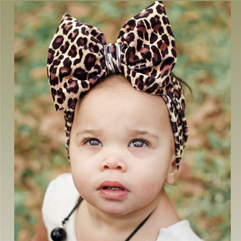 Baby Girl Leopard Bow Headband