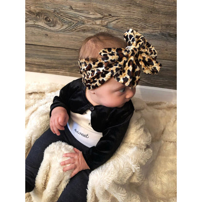 Baby Girl Leopard Bow Headband