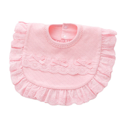 Baby Girls Solid Color Bow Baby Bibs Wholesale