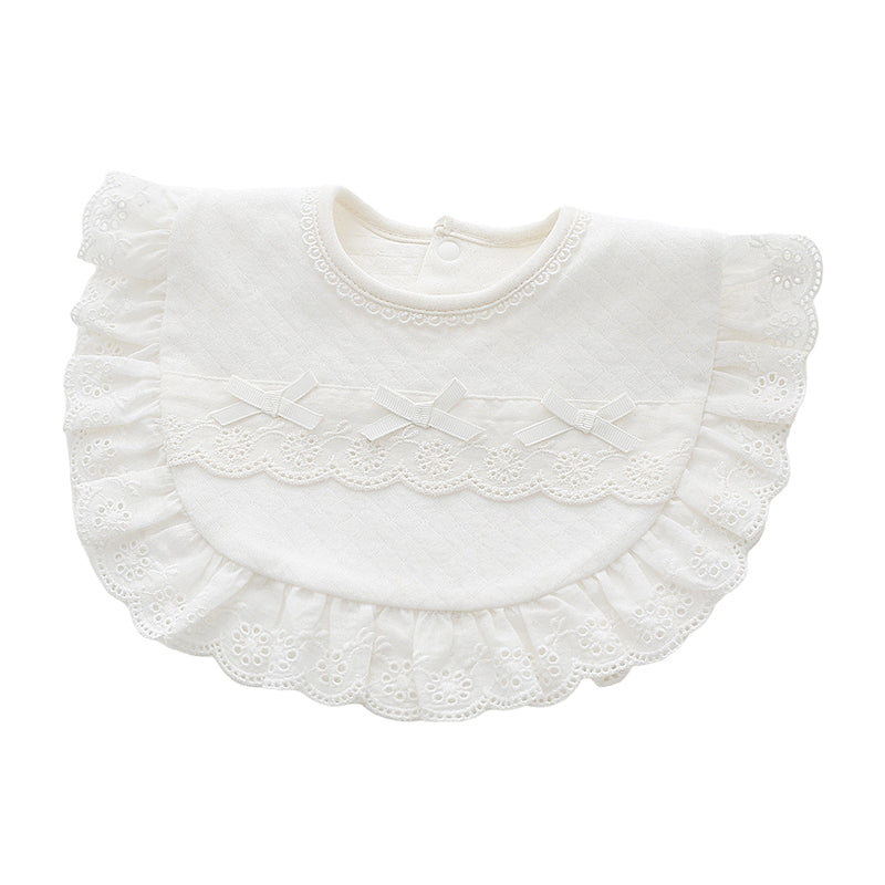 Baby Girls Solid Color Bow Baby Bibs Wholesale