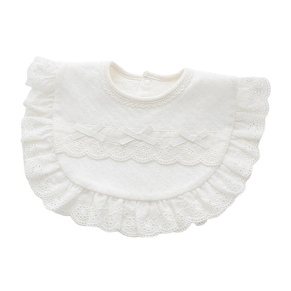 Baby Girls Solid Color Bow Baby Bibs Wholesale