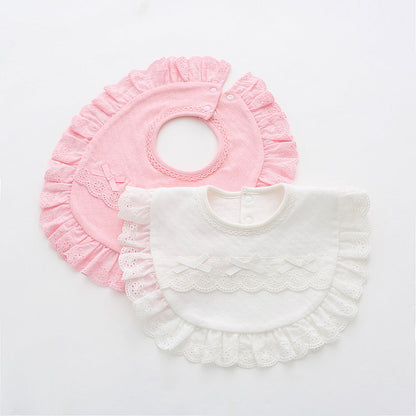 Baby Girls Solid Color Bow Baby Bibs Wholesale