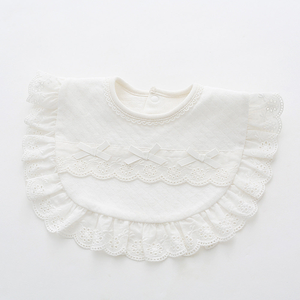 Baby Girls Solid Color Bow Baby Bibs Wholesale