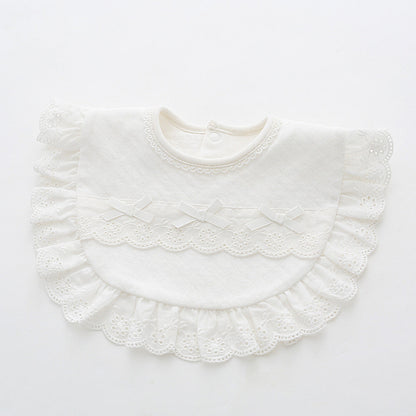 Baby Girls Solid Color Bow Baby Bibs Wholesale